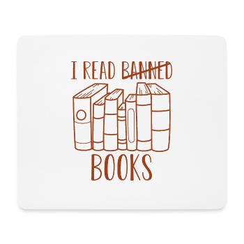 I Read Banned Books 37 - Mouse Pad (horizontal) - white - Front