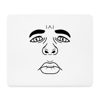 Homme malheureux visage triste - Tapis de souris (format paysage) - blanc - Devant