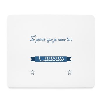 Papounet je pense que je suis ton plus beau cadeau - Tapis de souris (format paysage) - blanc - Devant