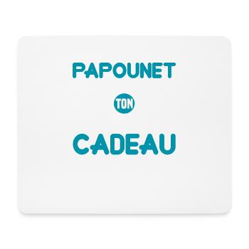 Papounet je pense que je suis ton plus beau cadeau - Tapis de souris (format paysage) - blanc - Devant