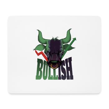 Bullish - Tapis de souris (format paysage) - blanc - Devant