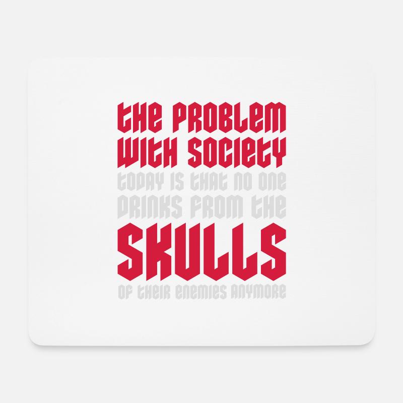 drinks from enemies skulls - Mousepad (Querformat) - Weiß