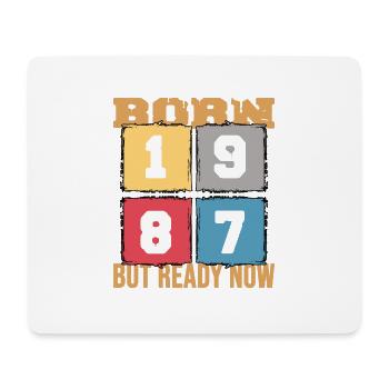 1987 Birthday 35 Years Retro Anniversary Edition - Mouse Pad (horizontal) - white - Front
