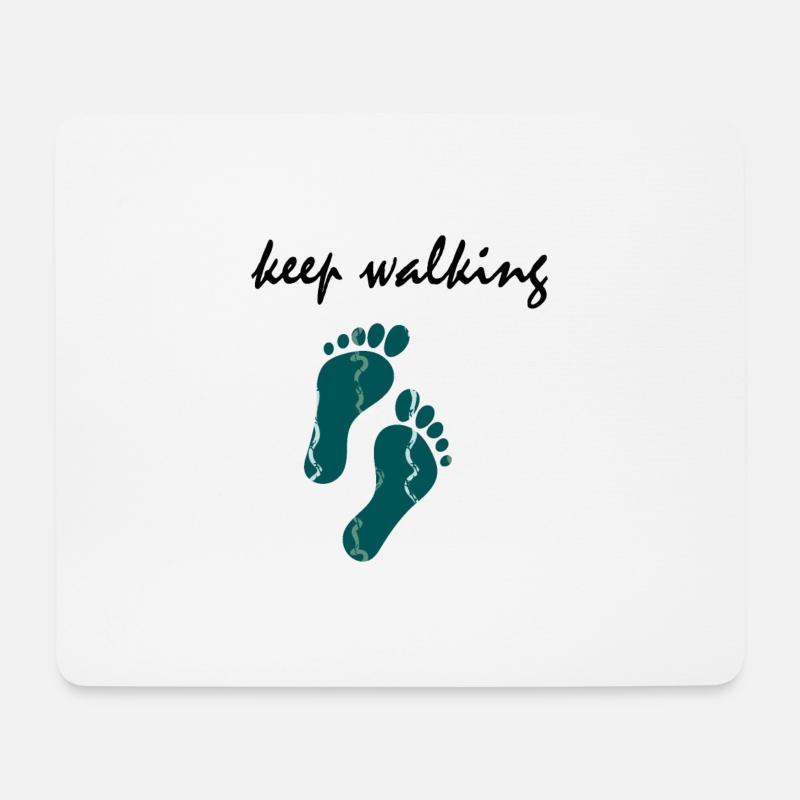 Keep walking - geh weiter! - Mousepad (Querformat) - Weiß