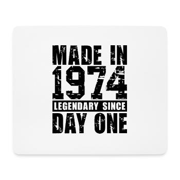 Made in 1974, Legendary Since Day One - Mouse Pad (horizontal) - white - Front