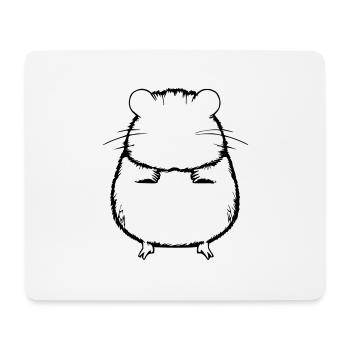 Hamster mignon animal rongeur animaux vecteur animal 14 - Tapis de souris (format paysage) - blanc - Devant