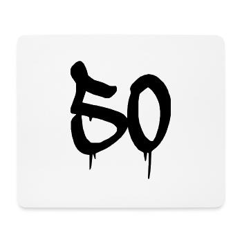 50 - Mousepad (Querformat) - Weiß - Vorne