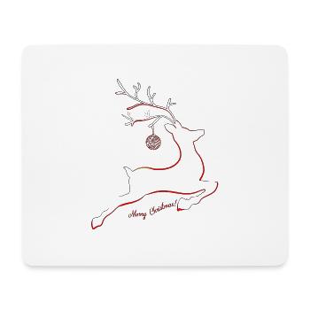 Joyeux Noël Noël Noël vacances hiver santa nordique - Tapis de souris (format paysage) - blanc - Devant