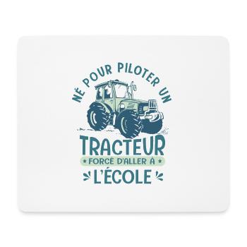 Agriculture né pour conduire tracteur agriculteur - Tapis de souris (format paysage) - blanc - Devant
