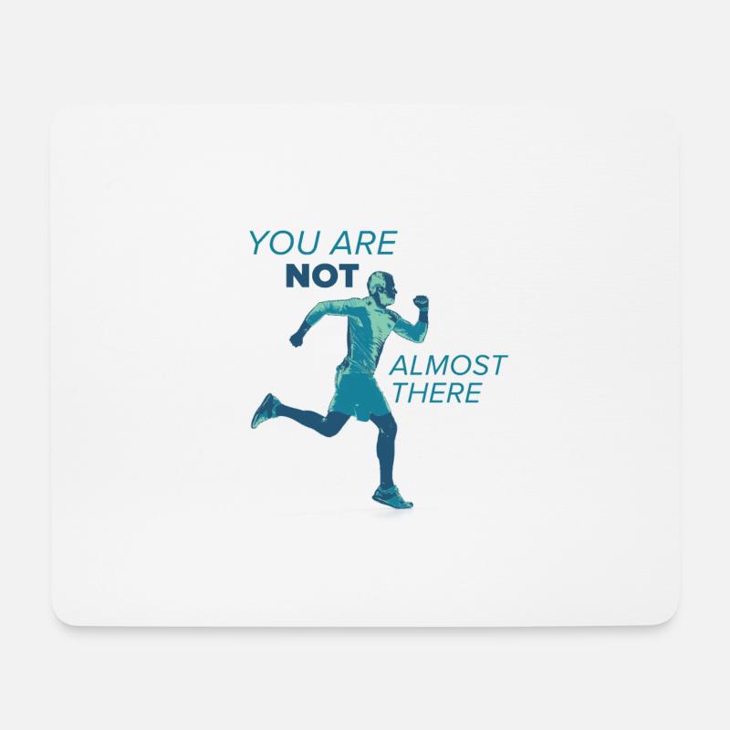 Funny marathon sign - Mouse Pad (horizontal) - white