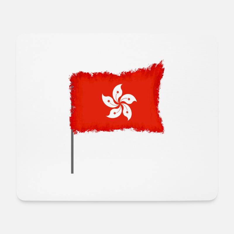 Hongkong - Mousepad (Querformat) - Weiß