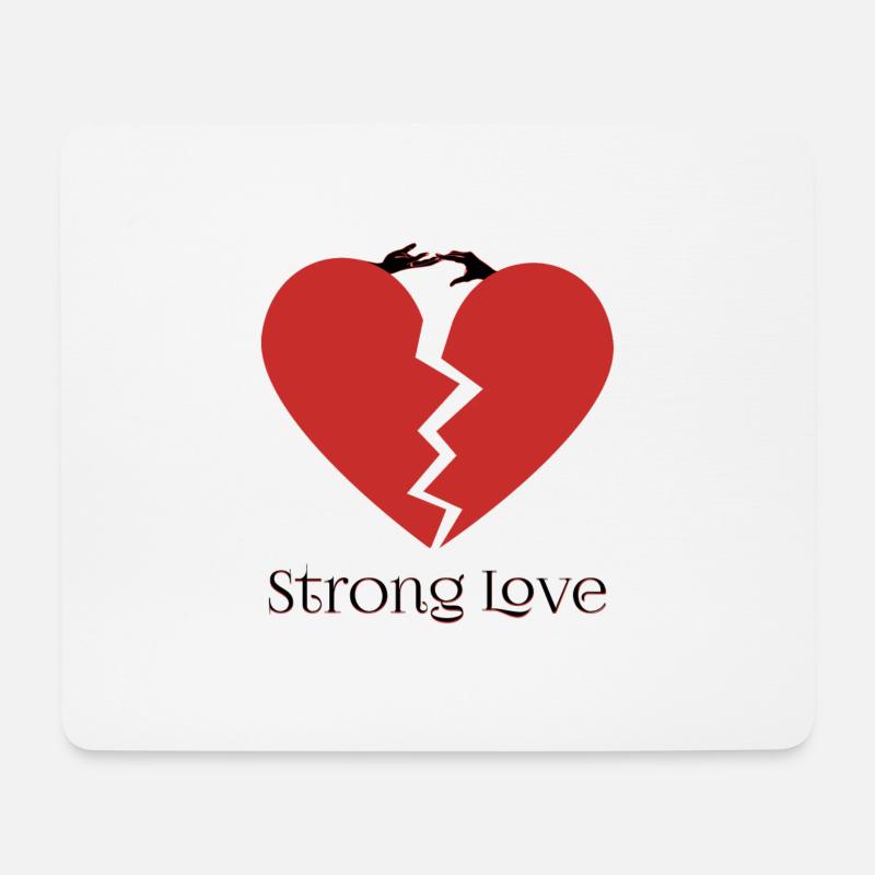 Starke Liebe - Mousepad (Querformat) - Weiß