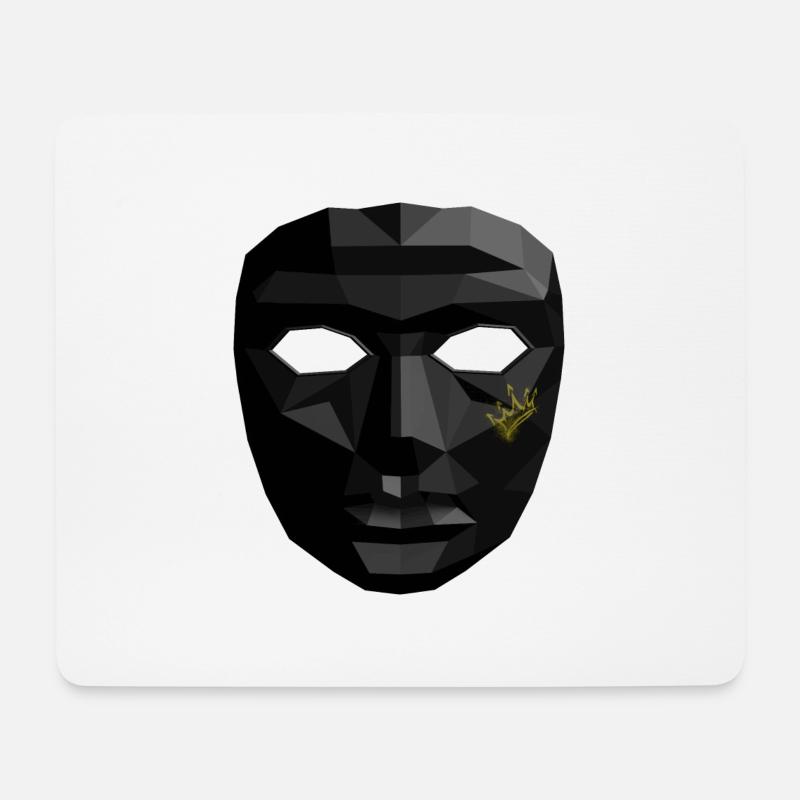 Geometric mask - Mouse Pad (horizontal) - white