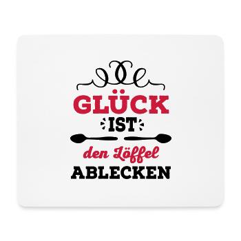 Löffel ablecken - Mousepad (Querformat) - Weiß - Vorne