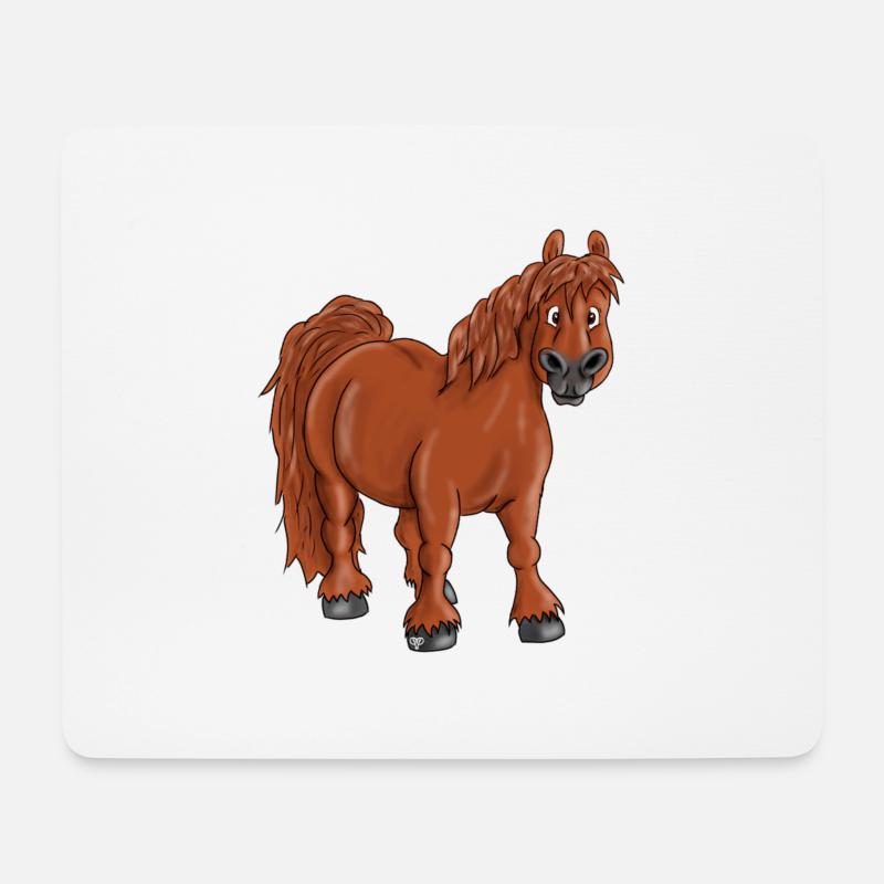Pummelpony Polly - Mousepad (Querformat) - Weiß