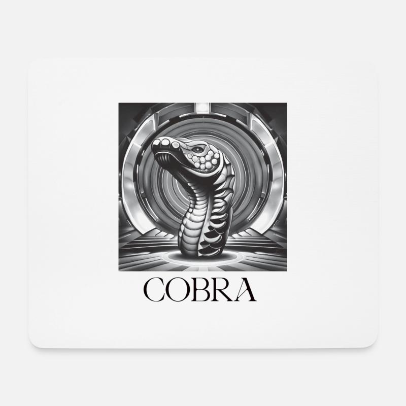 Cobra - Mousepad (Querformat) - Weiß