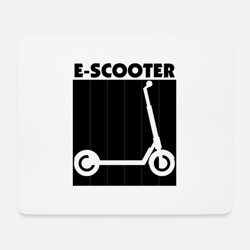 E-Scooter Roller Scooter - Mousepad (Querformat) - Weiß