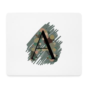 Buchstabe A - grün - Mousepad (Querformat) - Weiß - Vorne