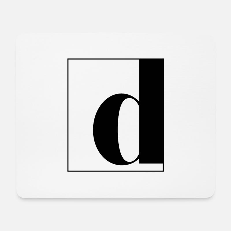 Buchstabenalphabet d - Mousepad (Querformat) - Weiß