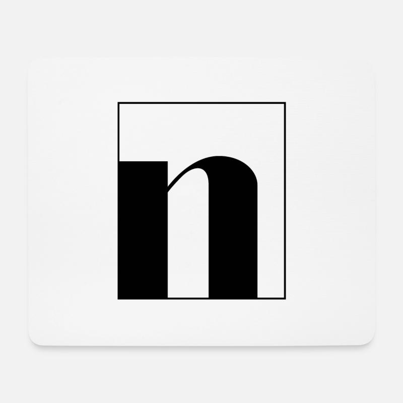 Buchstaben-Alphabet n - Mousepad (Querformat) - Weiß
