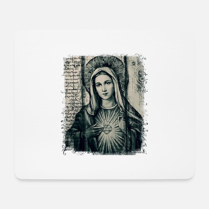 Heilige Maria Maria Madonna Mariana Jungfrau Maria Heilige - Mousepad (Querformat) - Weiß