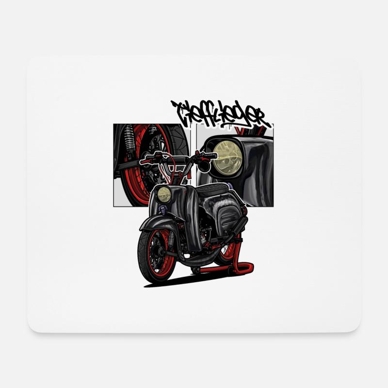 Schwalbe (black) // Illustration - Mousepad (Querformat) - Weiß