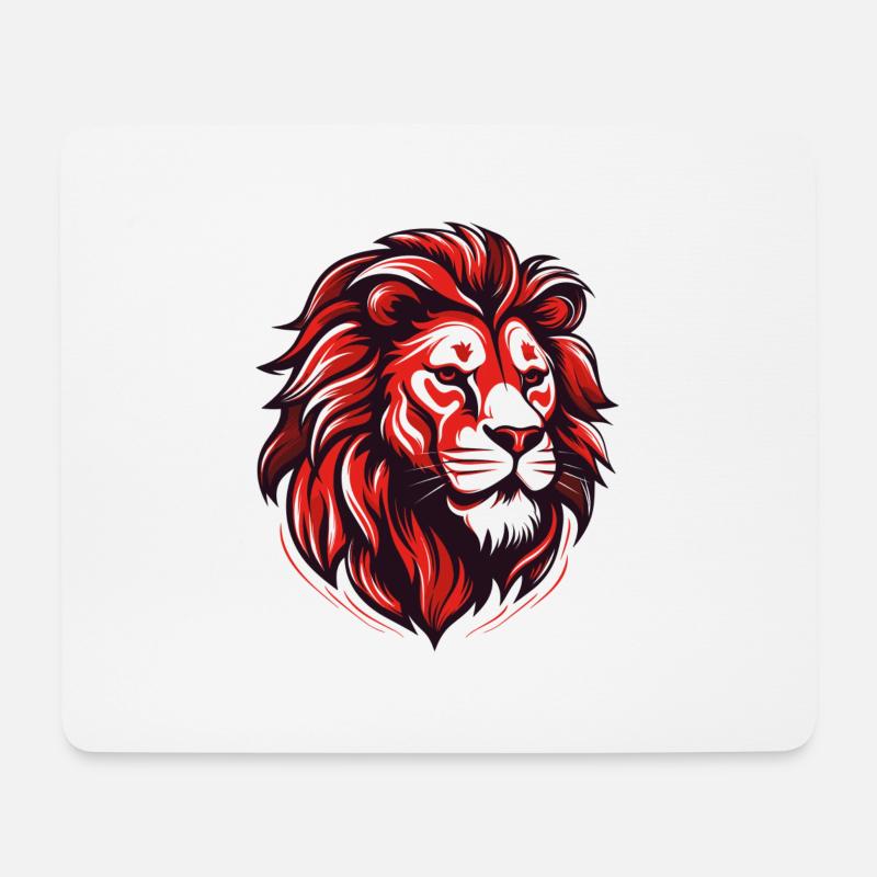 Red Lion from Luxemburg - Mousepad (Querformat) - Weiß