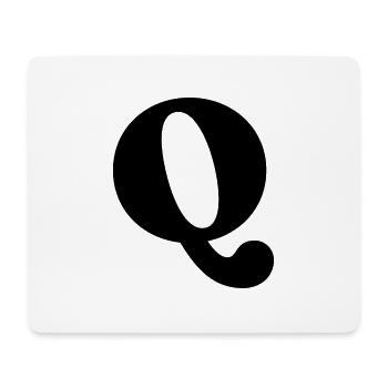 Buchstabe Q - Mousepad (Querformat) - Weiß - Vorne