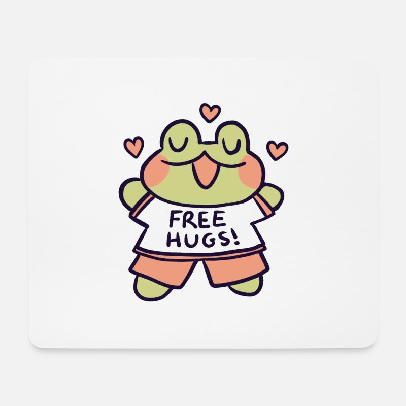Kostenlose Umarmungen Frosch - Mousepad (Querformat) - Weiß
