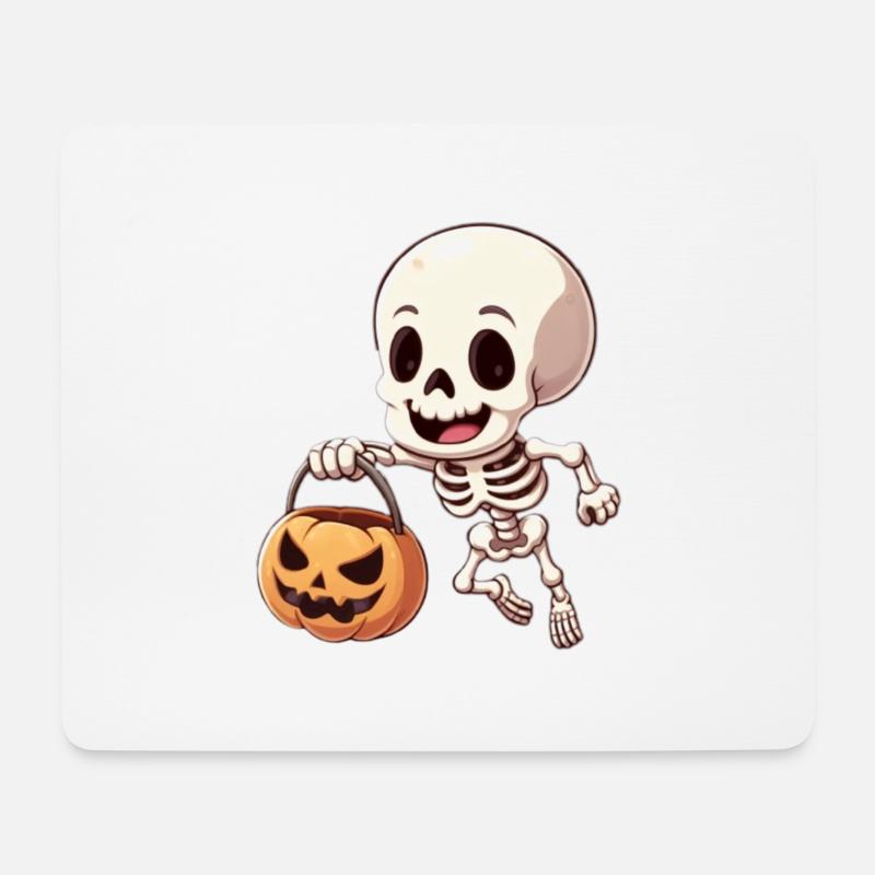Halloween Happy Skeleton - Mouse Pad (horizontal) - white