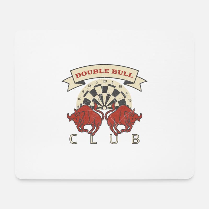 Double Bull Club - Mousepad (Querformat) - Weiß