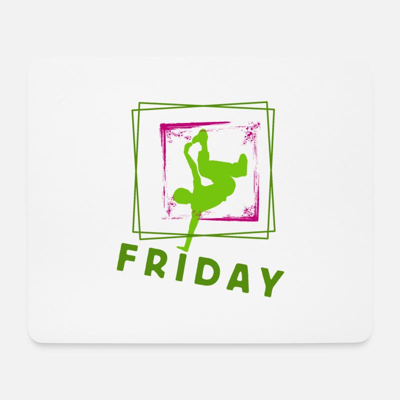 Freitag kommt, Freitag, Freitag, Freitag - Mousepad (Querformat) - Weiß