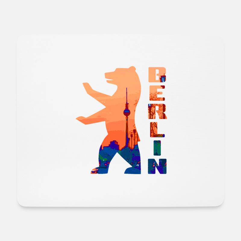 Berlin Bär - Mousepad (Querformat) - Weiß