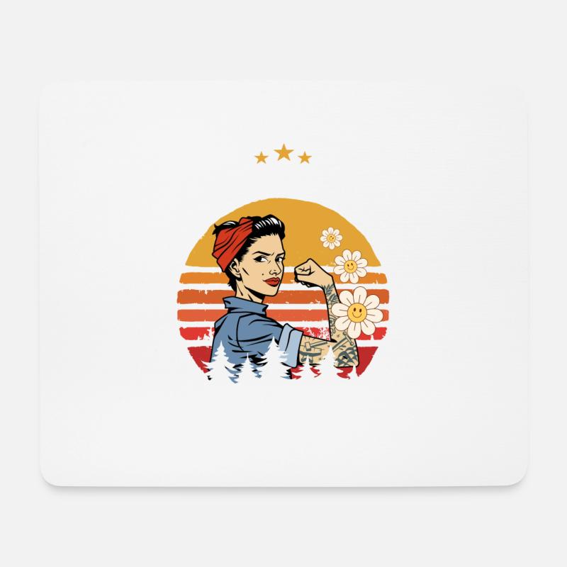 Retro Geburtsjahr 1976 Vintage Geburtstag 1976 - Mousepad (Querformat) - Weiß
