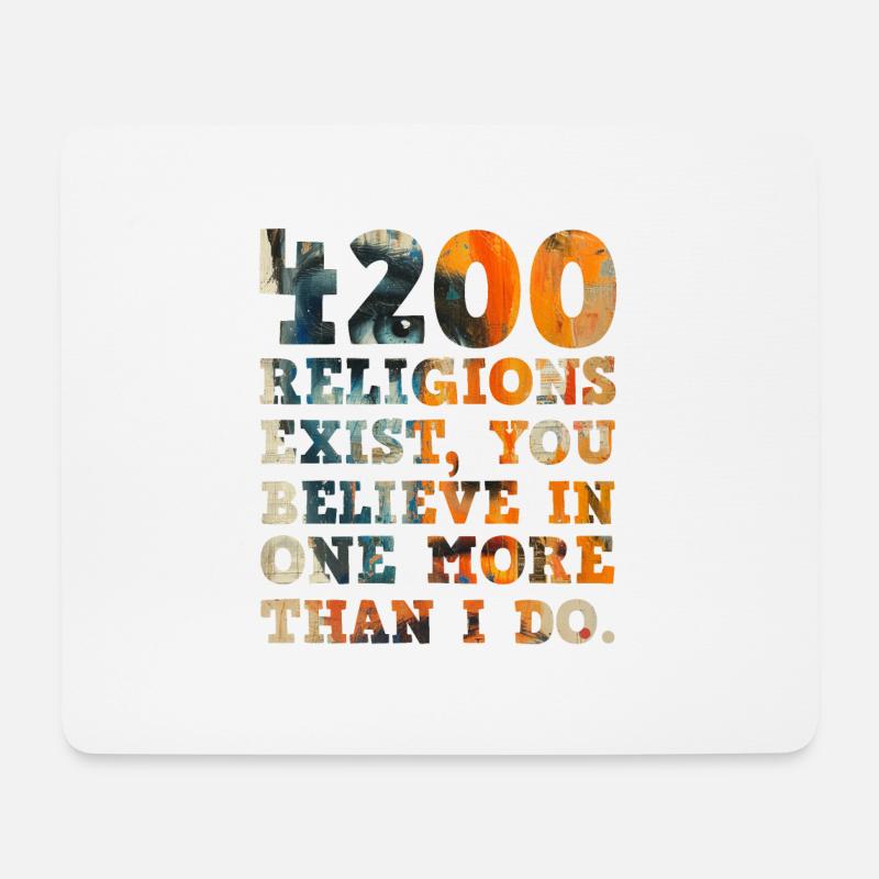 4200 Religionen existieren - Mousepad (Querformat) - Weiß