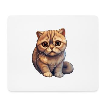Scottish Fold Katze - Mousepad (Querformat) - Weiß - Vorne