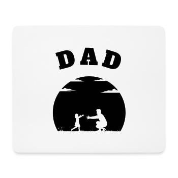 Dad Little Girl Black - Mousepad (Querformat) - Weiß - Vorne