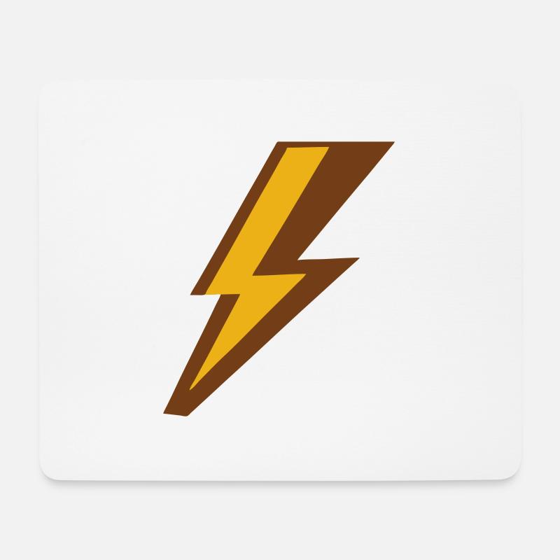 farbiger Blitz - Mousepad (Querformat) - Weiß
