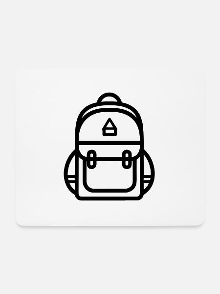Rucksack - Mousepad (Querformat) - Weiß