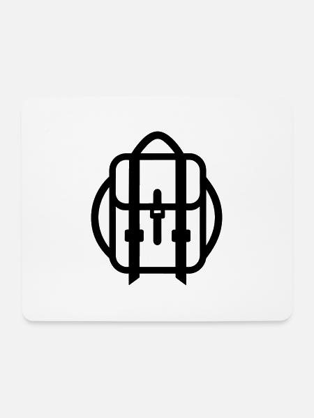Rucksack - Mousepad (Querformat) - Weiß