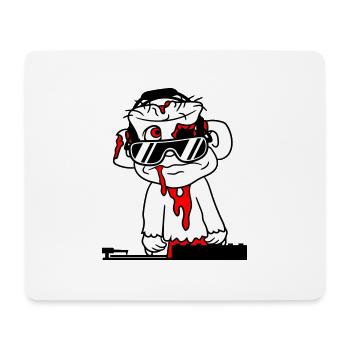 Zombie Horror Halloween DJ Party Music Mixer - Mouse Pad (horizontal) - white - Front