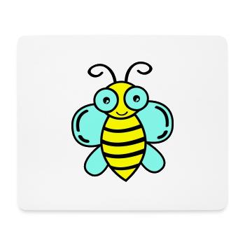 Bee 02 - Mouse Pad (horizontal) - white - Front