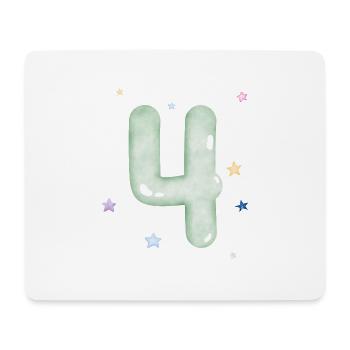 4e anniversaire watercolor étoile - Tapis de souris (format paysage) - blanc - Devant