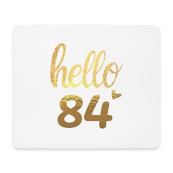 Hello 84 gold - Mouse Pad (horizontal) - white - Front
