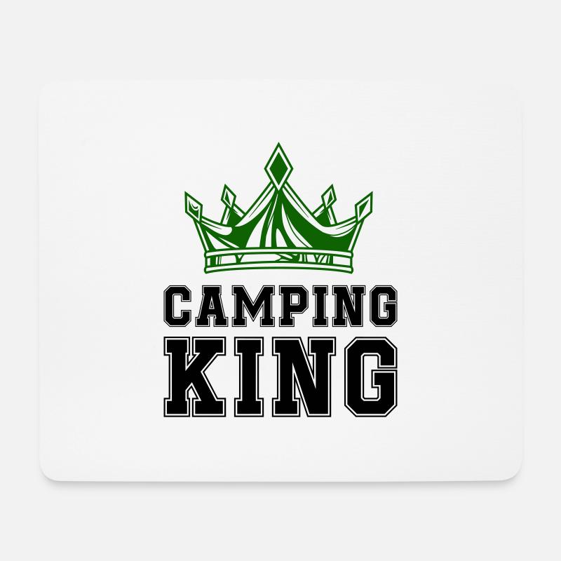 camping king - Mousepad (Querformat) - Weiß