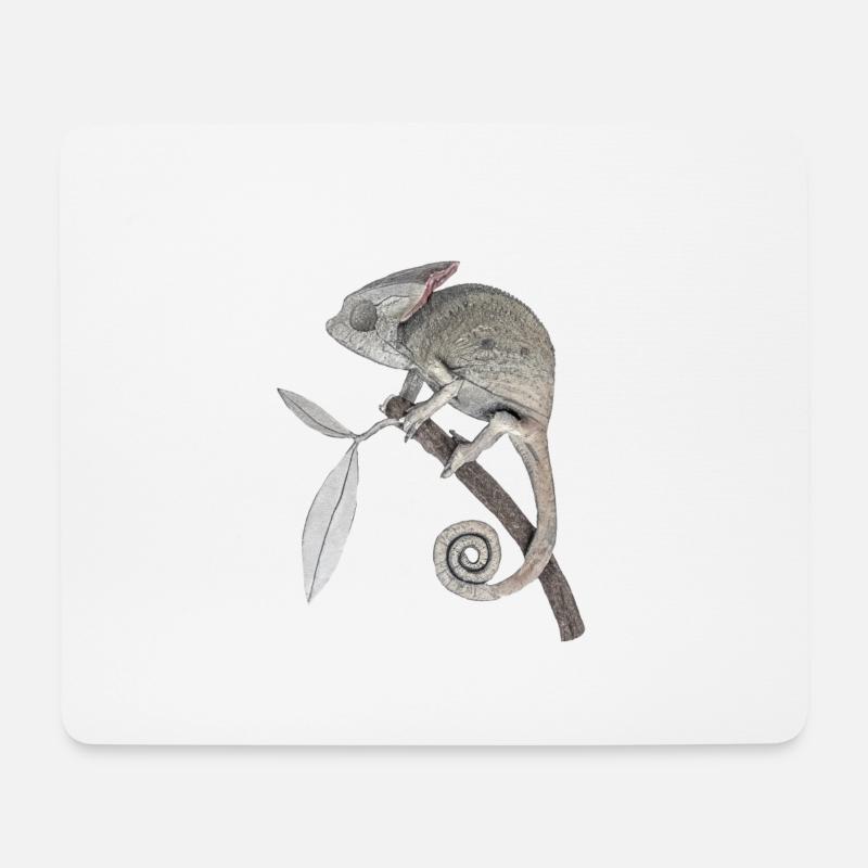 Chameleon 3 concrete - Mouse Pad (horizontal) - white