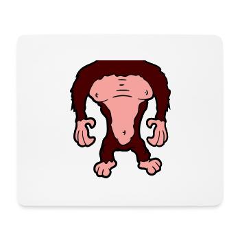 Funny Gorilla Body Headless Halloween Costume - Mouse Pad (horizontal) - white - Front