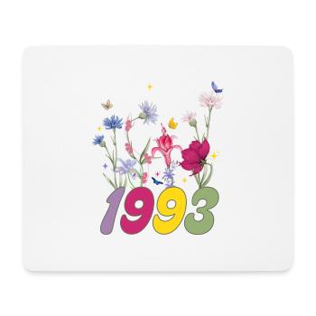 Année de naissance 1993 fleurs sauvages - Tapis de souris (format paysage) - blanc - Devant