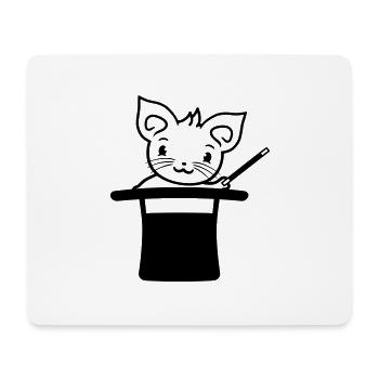 Magische Gezauberte Zylinder Hut Zauberer Katze - Mousepad (Querformat) - Weiß - Vorne
