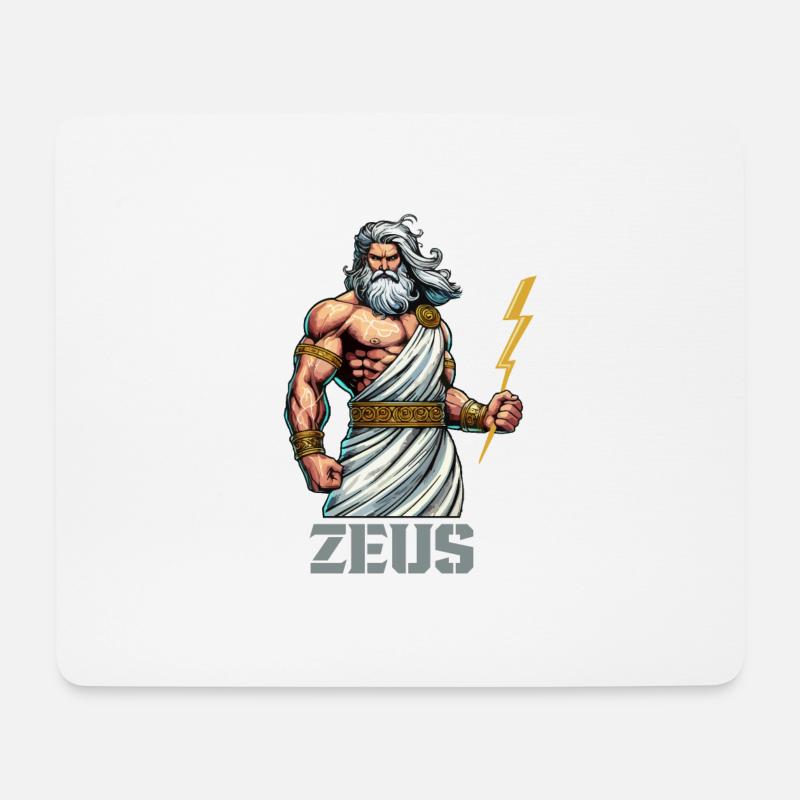 zeus - Mousepad (Querformat) - Weiß
